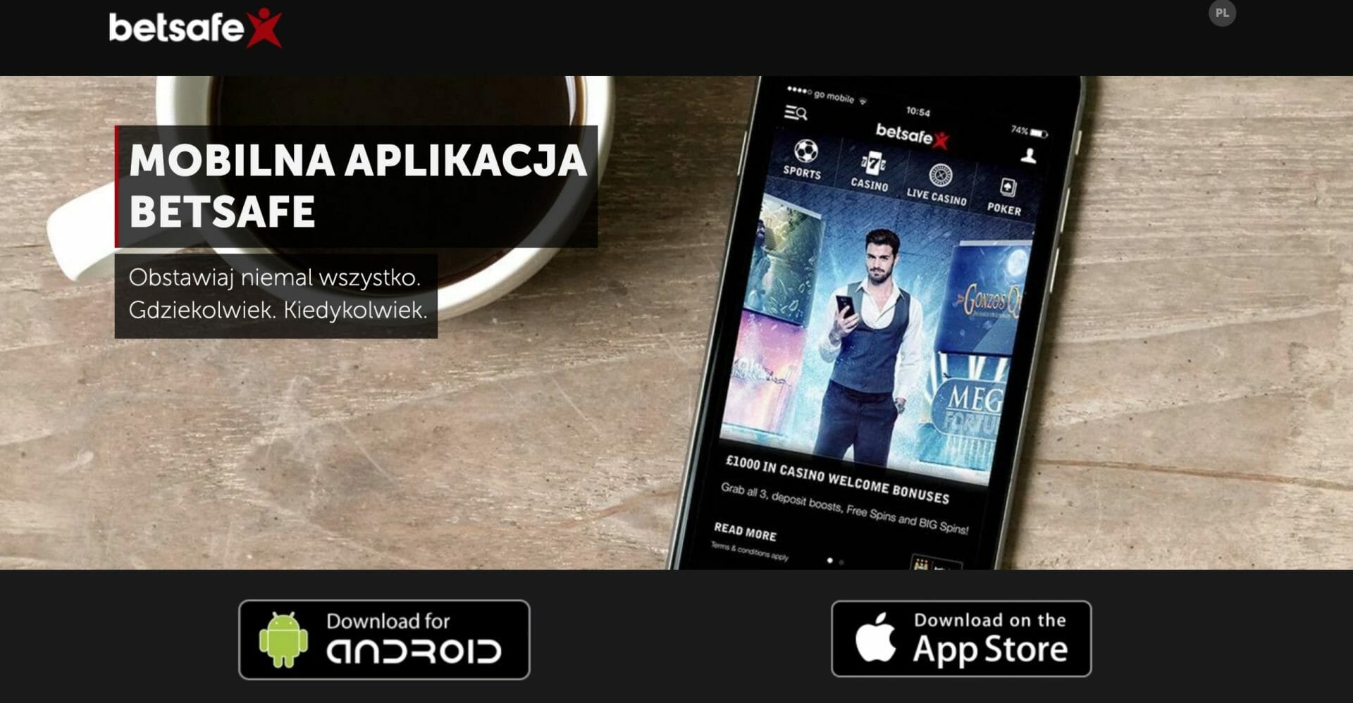 Betsafe aplikacja mobilna